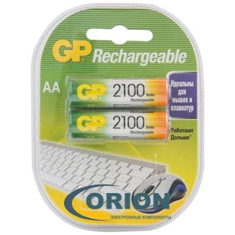 Аккумулятор R6/AA 1.2V 2100mАh NiMh GP [2 штуки]