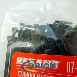 Стяжки кабельные (хомуты) 3х150мм (100шт.) черные REXANT