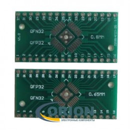 Переходник QFN/QFP32 0.8mm / QFN/QFP32 0.65mm