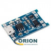 TP4056 Зарядное устройство для литиевых батарей 1A USB micro с модулем защиты
