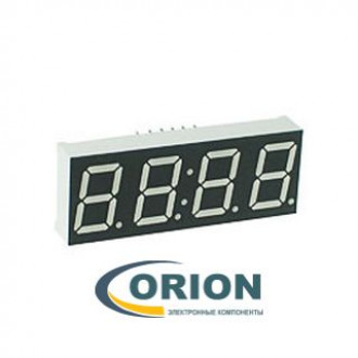 Индикатор цифровой 0.56" (14.2мм) четырехразрядный часы 5643-AB-30-AH (Red) ОК = 7FR5643AS