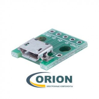 USB micro Розетка на плате 5pin SMT