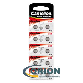 Батарейка AG9 (G9, LR45, LR936, 394A) 1.5V Camelion 9.5х3.6мм