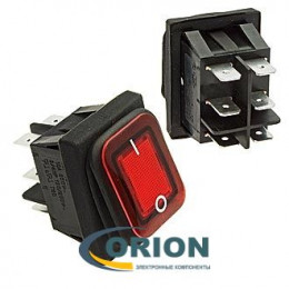 Переключатель, выключатель SB091 IP65 ON-ON 22x30mm 250V 15A (красный)