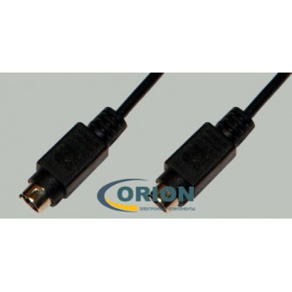 Шнур mini DIN 4 pin штекер (S-VHS) - mini DIN 4 pin штекер (S-VHS) OD4.0мм 1.5м Premier (пластик-никель)