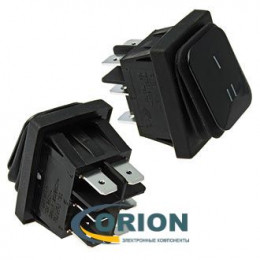 Переключатель, выключатель SB090 IP65 ON-ON 22x30mm 250V 10A (черный)