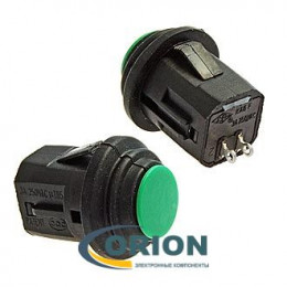 Переключатель, выключатель SB570-G IP65 OFF-(ON) ф14mm 250V 3A (зеленый)