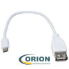Переходник USB micro-B(5P) штекер - USB A гнездо с кабелем 0.2м Rexant White