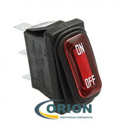 Переключатель, выключатель SB068 IP65 ON-OFF 10.5x28.5mm 250V 16A (красный)