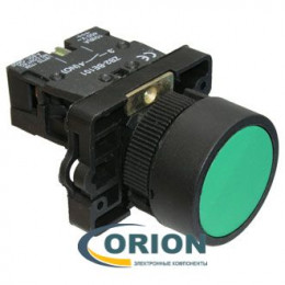 Кнопочный переключатель LXA2 (3SA5)-BA31 OFF-(ON) NO зеленая 3A 240V