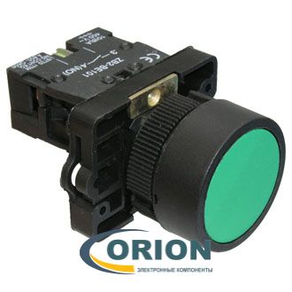 Кнопочный переключатель LXA2 (3SA5)-BA31 OFF-(ON) NO зеленая 3A 240V