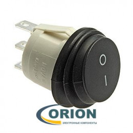Переключатель, выключатель SB039 IP65 ON-ON ф20.2mm 250V 6A 3 pin (черный/белый)