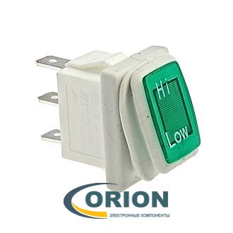 Переключатель, выключатель SB008 IP65 ON-ON 13x19.2mm 250V 6A (зеленый)