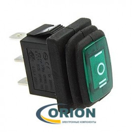 Переключатель, выключатель SB008 IP65 ON-OFF-ON 13x19.2mm 250V 6A (зеленый)