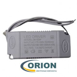 Драйвер светодиодный 110/220VAC 108-165VDC/0.3A 36-50W в корпусе IP40
