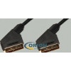 Шнур SCART штекер - SCART штекер Gold OD10мм 2м Premier