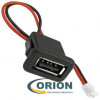 USBA Розетка на панель 2pin с проводом, с разъемом HB-02 USB-2Pin-PH2.0
