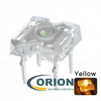 Светодиод 3мм F3T-YT-SRY-YE оранжевый 1500mcd 2.0V 20mA 45°