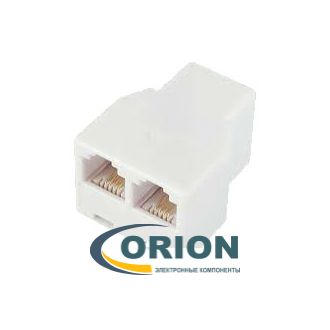 Переходник Разветвитель телефонный RJ-11 (6P4C) GCT11-2-6P4C, 2 гнезда
