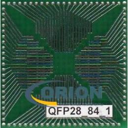 Макетная плата двухсторонняя  59.69x59.69мм шаг 2.54мм (QFP28-84-1)