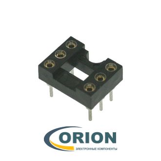 Панель для микросхемы SCSM-06 DIP шаг 2.54мм цанговая узкая 6 контактов