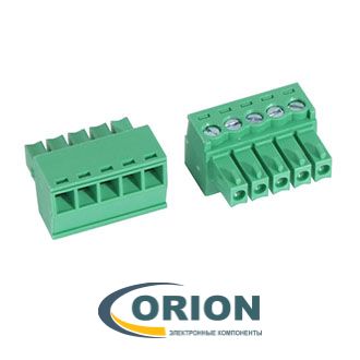 Клеммник разрывной 5 контактов 15EDGK-3.5-05P-14-00A[H] 3.5mm