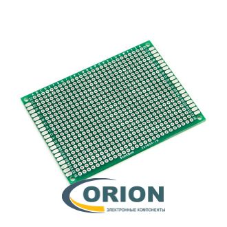 Макетная плата двухсторонняя  60х80мм шаг 2.54мм (№242 / PCB)