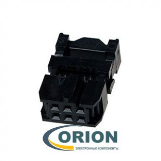 IDC-06F (FC-06P) Розетка 6 контактов на шлейф, 2*3, шаг 2.54мм