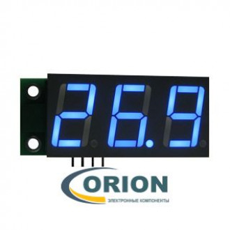 Цифровой амперметр постоянного тока 0...50А ультра-яркий голубой  [SAH0012UB-50]