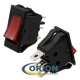 Переключатель, выключатель IRS-1-4C ON-OFF 250V 15A 3 pin (красный)