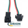 Комплект разъемов M+F 3 pin SM2.54-3P с кабелем 150мм SMP 22 AWG