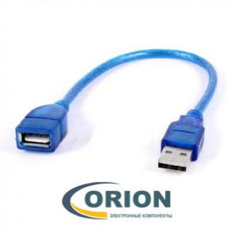 Шнур USB A штекер - USB A гнездо  0.3м (v2.0)