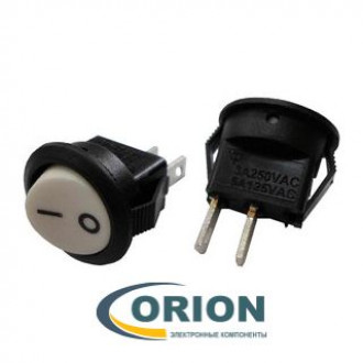 Переключатель, выключатель KCD5-101-2-C3-W/2P ON-OFF 250V 3A 2 pin (чёрный/белый)