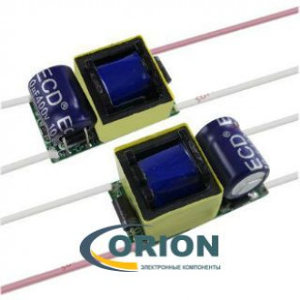 Драйвер светодиодный 110/220VAC   6-10VDC/0.9A 1x10W (2-3x3W) QH-10W-NF без корпуса