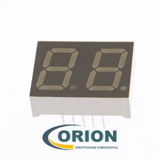 Индикатор цифровой 0.56" (14.2мм) двухразрядный FYD-5622FG-21 (Green) ОА