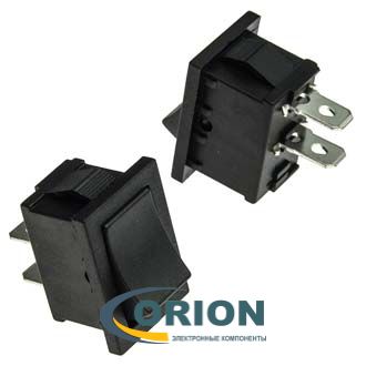Переключатель, выключатель KCD1-101-C1-B/2P ON-OFF 250V 6A 2 pin (черный)