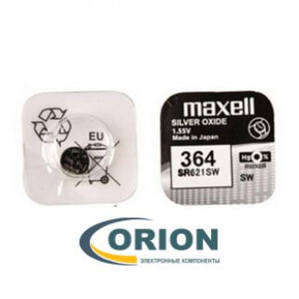 Батарейка 364 (SR621SW) 1.55V Maxell 2.15х6.8мм (G1)