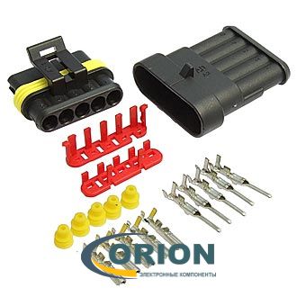 DJ7051-1.5-21/11 влагозащищенный без проводов 5 pin вилка, розетка (РГ5, РГА5)