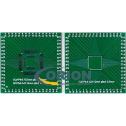 Переходник 3 в 1 SQFP64-7x7mm Pitch 0.4 mm / QFP64 14x14mm Pitch 0.8 mm / TQFP64-12x12mm Pitch 0.5 m
