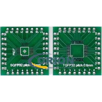Переходник 2 в 1 SQFP32 Pitch 0.5 mm / TQFP32 Pitch 0.8 mm