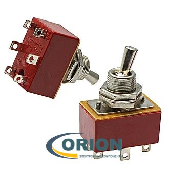 Тумблер ТП1-2 металл (аналог) + 2xON-ON 250V 3A