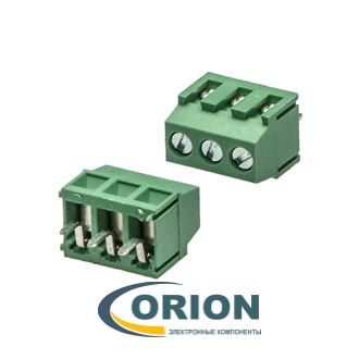 Клеммник винтовой 3 контакта XY302V-03P 3.5mm (350-031-12, DG350-3.5-03P)