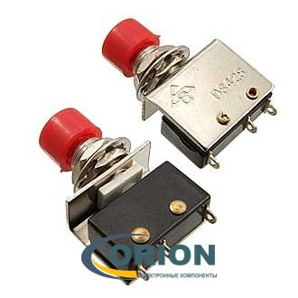 Кнопка MJ-DS428 ON-(ON) 250V 6A красная