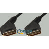 Шнур SCART штекер - SCART штекер Gold OD10мм 1.5м Premier