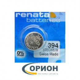 Батарейка 394 (SR936SW) 1.55V Renata 3.6х9.5мм (G9)