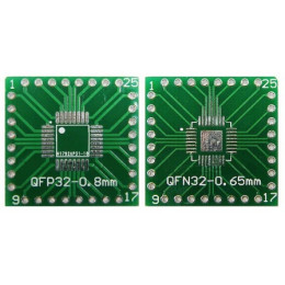 Переходник 2 в 1 QFN32 Pitch 0.65 mm / QFP32 Pitch 0.8 mm (D004)