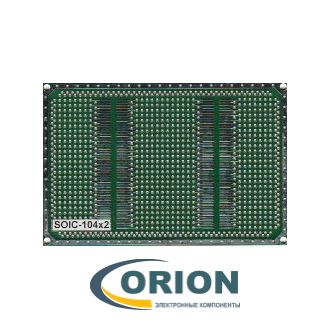 Макетная плата двухсторонняя 120х80мм soic 104x2 шаг 2.54мм