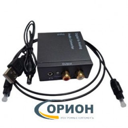 Переходник Преобразователь YQ-1618B Аудиоконвертер SPDIF+COAXIAL TO AUDIO L/R