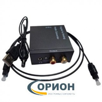 Переходник Преобразователь YQ-1618B Аудиоконвертер SPDIF+COAXIAL TO AUDIO L/R