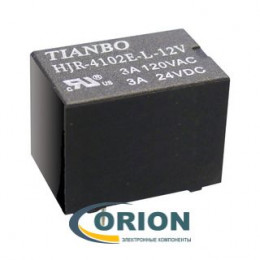 Реле HJR-4102E-L-12VDC-S-Z 12VDC 3A 1C = HFD41A/12VDC-HS3 TIANBO